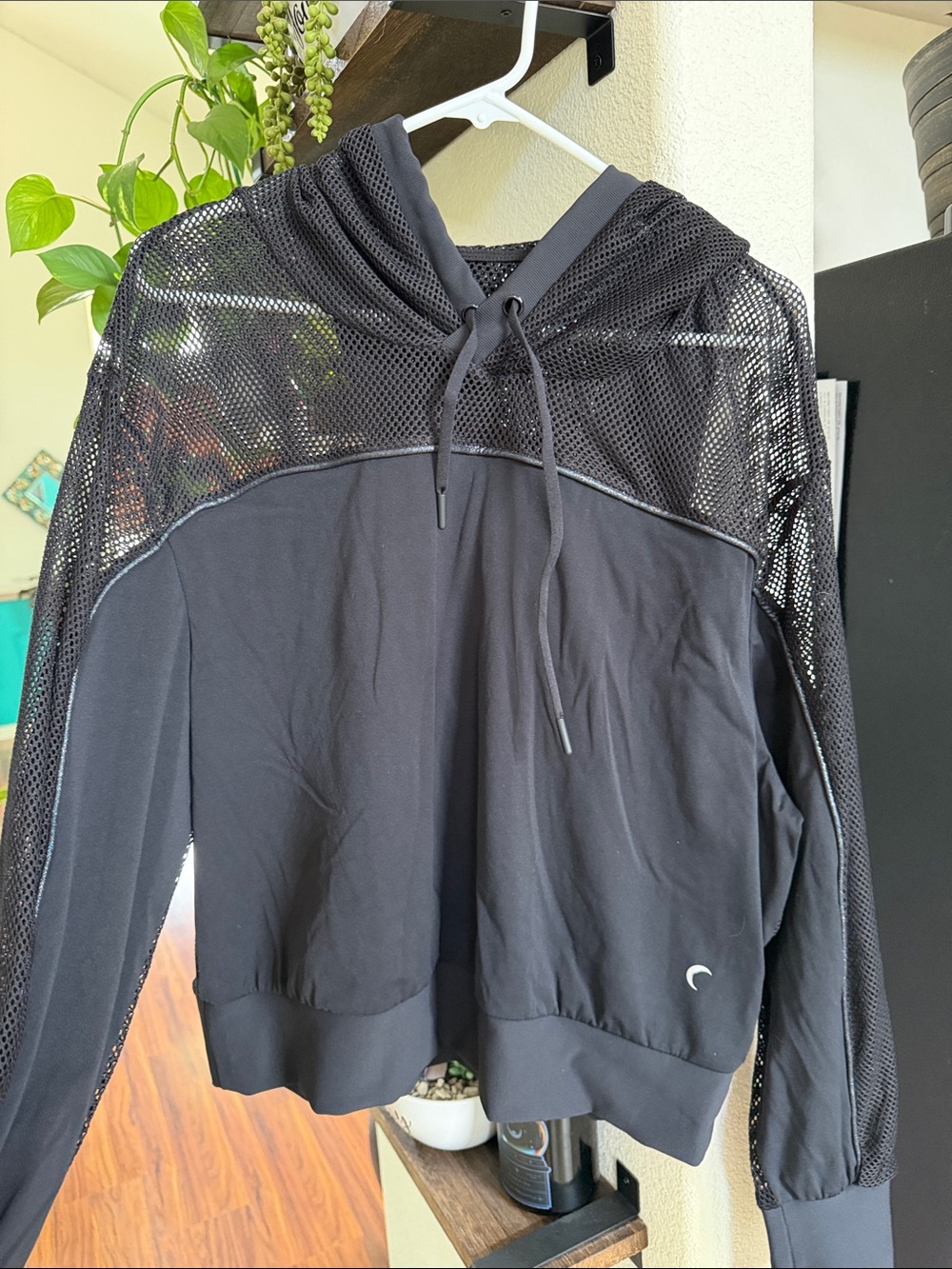 ZYIA Black Mesh Panel Active Top
